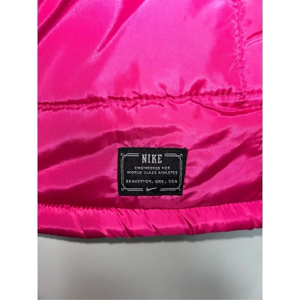 Nike girls reversible pink puffer vest size Large 12-13 years C23-1